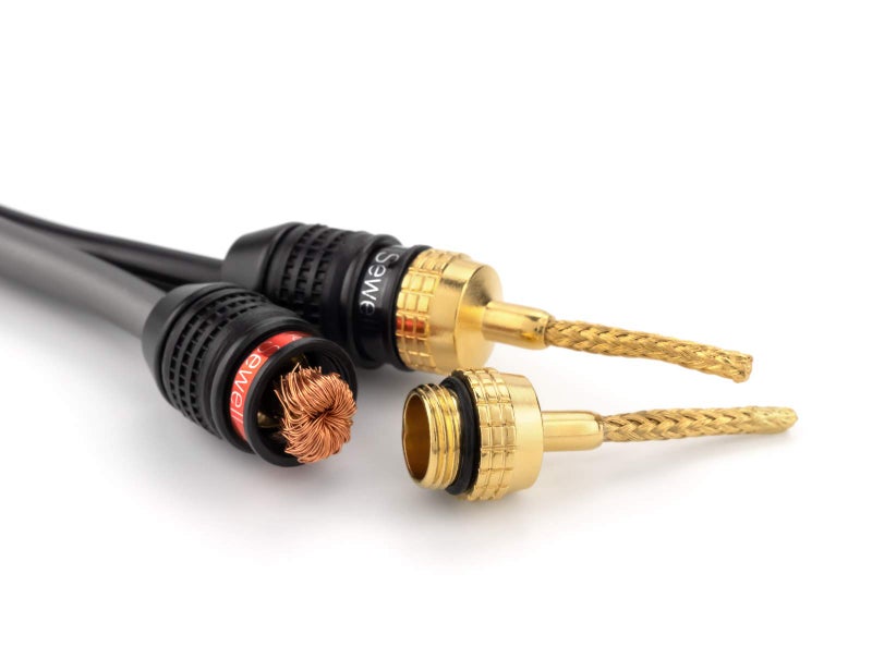 Sewell Deadbolt Flex Pin Banana Plugs for Spring Loaded Speaker Terminals, 6 Pairs Gold Plated Plugs - Image 4